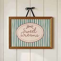 Mid Century Retro Sweet Dreams Print, Cute Vintage Bedroom Art, Modern Poster, Landscape Decor, Aesthetic Gift - thumbnail 2