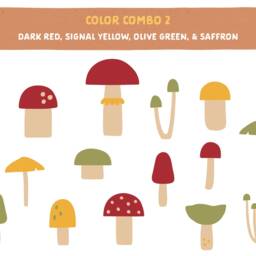 Mushroom Wall Decals - Woodland Nursery Stickers, Boho Decor, Art, Removable Decor For Kids Room - thumbnail 3