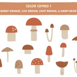 Mushroom Wall Decals - Woodland Nursery Stickers, Boho Decor, Art, Removable Decor For Kids Room - thumbnail 2