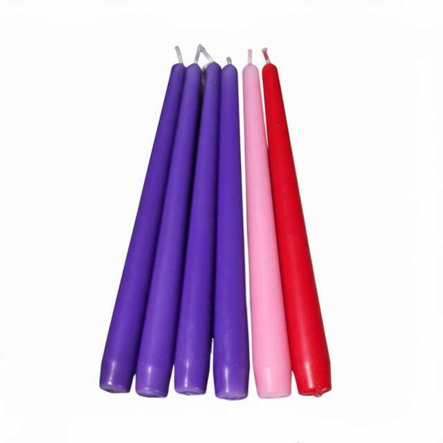 Handmade Lenten Candles 6 Pack. - Delivery Duty Paid To The Usa - image 1