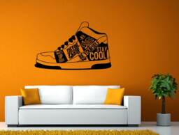 Cool Sneaker Shoes Fashion Urban High Tops Diy Wall Stickers Decals Vinyl Mural Decor Art L2151 - thumbnail 1