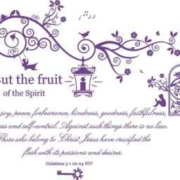 Galatians 5 V 22 Christian Bible Quote, Vinyl Wall Art Sticker Decal Mural, 120cm Wide X 93.7cm High. Home, Church, School Decor - thumbnail 4