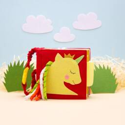 Unicorn Toddler Quiet Book Sensory Montessori Activity Toy - thumbnail 3