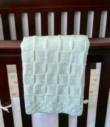 Hand Knitted Baby Blanket, in A Variety Of Colors. Knit, Crochet Cotton, Acrylic, Wool