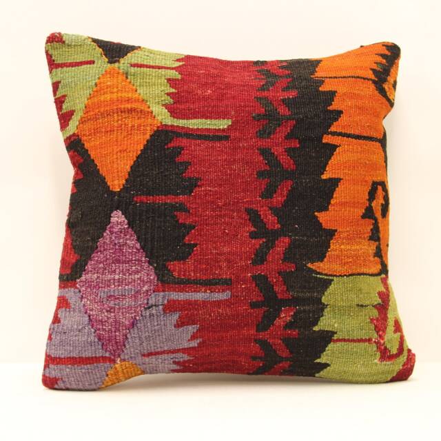Throw Pillow 16x16 Turkish Textile Cover Home Living Design Boho Vintage Rustic Throw Covers Old Cushion 4Kf-419 - image 1
