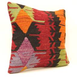 Throw Pillow 16x16 Turkish Textile Cover Home Living Design Boho Vintage Rustic Throw Covers Old Cushion 4Kf-419 - thumbnail 2