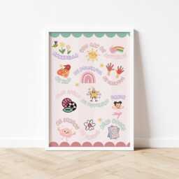Girls Room Positive Print, You Can Be Anything Nursery Decor, Cute Quote Print Gender Neutral Kids Decor - thumbnail 3
