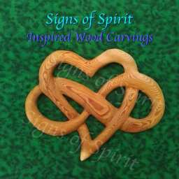 Heart Of Infinite Love Wood Carved & Infinity Ribbon Intertwined Engagement Wedding Anniversary Offering Symbol Wall Art - thumbnail 1