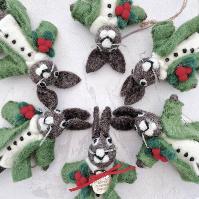 Personalised Christmas Hare Decoration - First Children's Gift Ideas - image 1