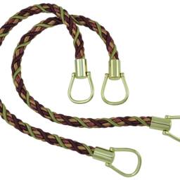 "Pair Of Elegant Plum Olive Green Curtain & Drapery Rope Tiebacks, 18"" Long, Approx. 1/2" - thumbnail 2