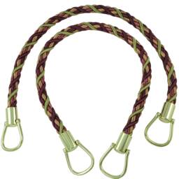 "Pair Of Elegant Plum Olive Green Curtain & Drapery Rope Tiebacks, 18"" Long, Approx. 1/2"