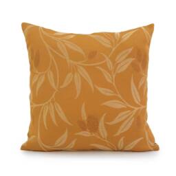 Ochre Pillow, Throw Pillow Cover, Decorative Cushion Pillowcase, Accent Toss Cotton Blend, Floral Cover - thumbnail 1