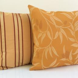 Ochre Pillow, Throw Pillow Cover, Decorative Cushion Pillowcase, Accent Toss Cotton Blend, Floral Cover - thumbnail 3