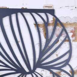 Yuveta Metal Black Wall Art Poppy Design - thumbnail 2