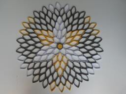 Large Paper Dahlia Wall Art Geometric Modern Decor - thumbnail 1