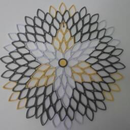 Large Paper Dahlia Wall Art Geometric Modern Decor - thumbnail 3