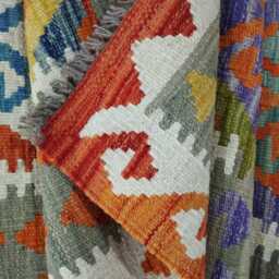 Tribal Runner Rug, Handmade Artisan Afghan Turkish Scandinavian Navajo Bohemian Flatweave Wool Kilim Rug 297x83 cm - thumbnail 4