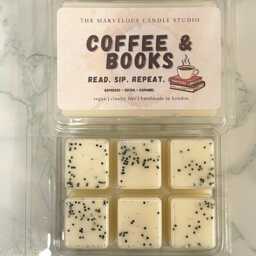 Coffee & Books Candle - Cozy Book Lover Espresso, Cocoa, Caramel Scent Reading Nook Bookish Gift For Readers - thumbnail 3