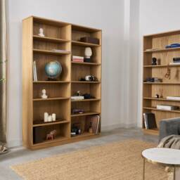 Bookcase, Bookshelf Made Of Oak Vaneer - Livlo D-R06 - thumbnail 2