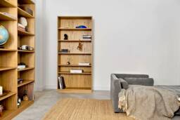 Bookcase, Bookshelf Made Of Oak Vaneer - Livlo D-R06