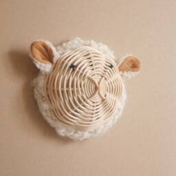 Rattan Sheep Trophy Wall Decoration For Children's & Baby's Room - thumbnail 2