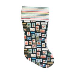 Rifle Paper Co Holiday Classics Ii Stamps in Evergreen Fabric Christmas Stocking - thumbnail 3