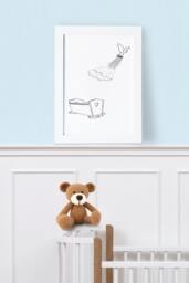 Christmas Gift Ideas, Baby Shower Gift, Nursery Wall Art, Home Decor, Poster, Scandinavian Design, Minimalist Fairy, Original Art Prints - thumbnail 1