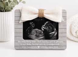 Grandparent Announcement Frame Gift Idea Ultrasound Picture First Grandchild Reveal Pregnancy For Grandparents