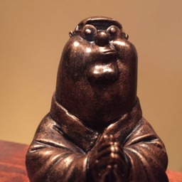 Bronze Peter Griffin Buddha Family Guy Statue Original Sculpt & Cast Resin Toy - thumbnail 2
