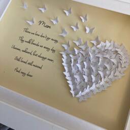 Loss Of A Loved One Butterfly Gift, Framed & Personalised Picture - thumbnail 3