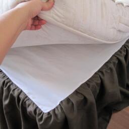 Linen Ruffle Crib Bed Skirt - 18 - thumbnail 2