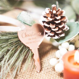 Personalised Christmas Bauble New Home Ornament House House Warming Gift First Home Bauble 2024 Key - thumbnail 3