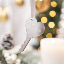Personalised Christmas Bauble New Home Ornament House House Warming Gift First Home Bauble 2024 Key - thumbnail 2