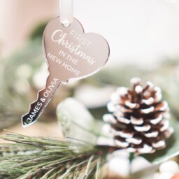 Personalised Christmas Bauble New Home Ornament House House Warming Gift First Home Bauble 2024 Key