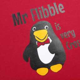 Red Mr Penguin Cross Bedding Duvet Set Double - thumbnail 2
