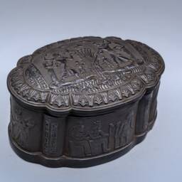 Egyptian Art Box Decorative Include Anubis Pharaonic Inscriptions Heavy Made in Egypt - thumbnail 3