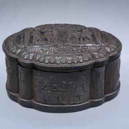 Egyptian Art Box Decorative Include Anubis Pharaonic Inscriptions Heavy Made in Egypt - thumbnail 2