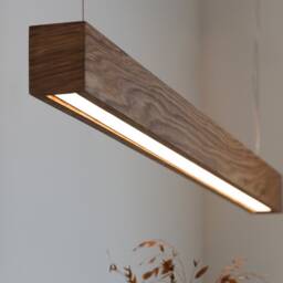 Handmade Oak Pendant Lamp Minimalist Beam Lamp Chandelier, Wood Lamp, Eicheleuchte, Pendelleuchte, Suspension Lumineuse, Lampe En Ch??ne - thumbnail 2