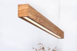Handmade Oak Pendant Lamp Minimalist Chandelier, Modern Wood Light Fixture