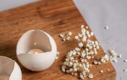 White Round Ceramic Votive Candle Holder - Egg-Shaped Bowl