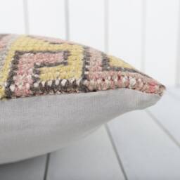 Handmade Vintage Kilim Pillow Cover Turkish Anatolian Cushion - 16x16 - thumbnail 4