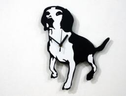 Beagle Dog - Wall Clock Silhouette