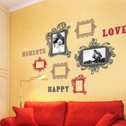 Vintage Photo Frames Deluxe Three Color - Vinyl Wall Sticker - thumbnail 1