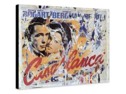Casablanca Movie Poster - Humphrey Bogart & Ingrid Bergman, Framed Canvas - thumbnail 1