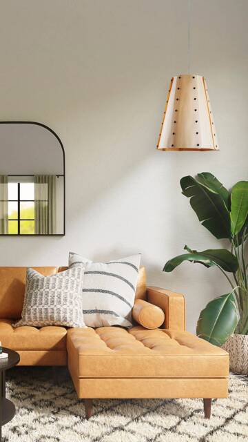 Nordic Wood Veneer Pendant Light - Scandinavian Hanging Lamp, Minimalist Design - image 1