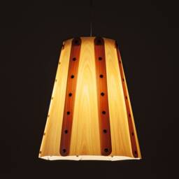 Nordic Wood Veneer Pendant Light - Scandinavian Hanging Lamp, Minimalist Design - thumbnail 3