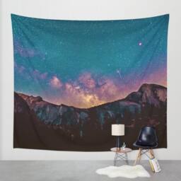 Milky Way Galaxy, Starry Night Wall Tapestry, Wall Decor, Nature Wall Tapestry, Landscapetapestry, Galaxy Tapestry - thumbnail 3