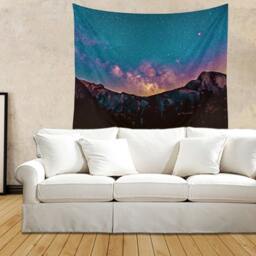 Milky Way Galaxy, Starry Night Wall Tapestry, Wall Decor, Nature Wall Tapestry, Landscapetapestry, Galaxy Tapestry - thumbnail 2