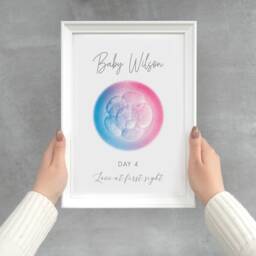 Personalized Ivf Embryo Watercolor Print Baby Announcement Keepsake - thumbnail 1