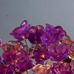 Purple Table Lamp, Bedside Table Lamp With Purple Flowers, Beautiful As A Wedding Present - thumbnail 4